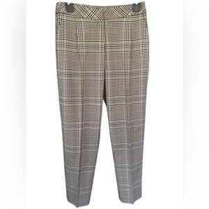 1. State Women's Beige Plaid Zip-Fly High-Rise Ankle Casual Work Pants Size 2